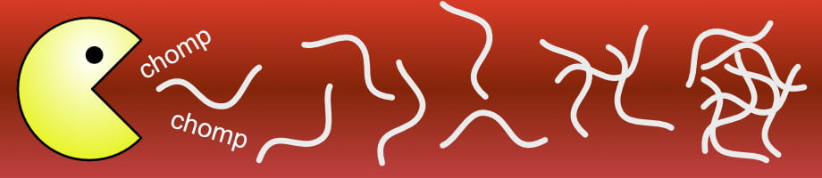 a PlasmaFlo® pacman chomping through excess fibrin